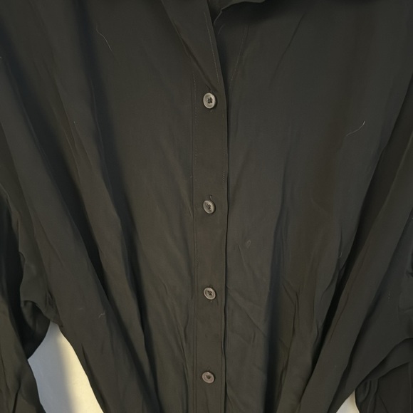 0924-15 Black Button Down Dress - Picture 2 of 6